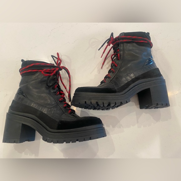 Gianni Bini moto/ combat boots size 9 - Picture 1 of 13